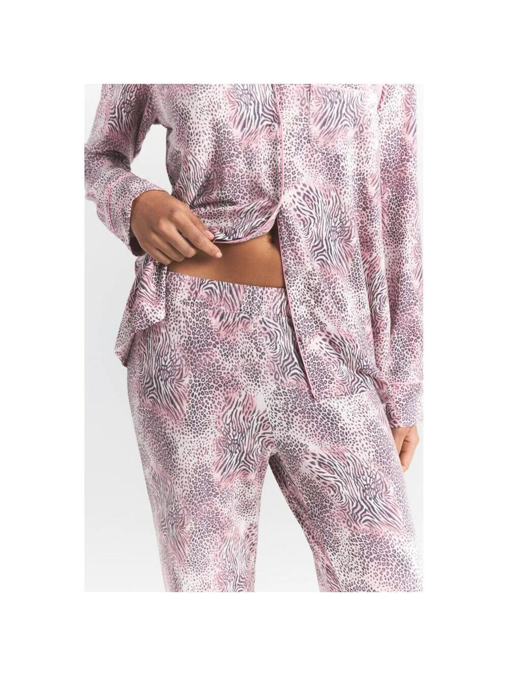 SKIMS LONG SLEEVE BUTTON UP SET (NWT) - Size M - Bloom Mini Multi Animal - Picture 9 of 9